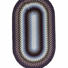 2’10” x 4’11” “Marion” Mauve & Blue Braided Rug